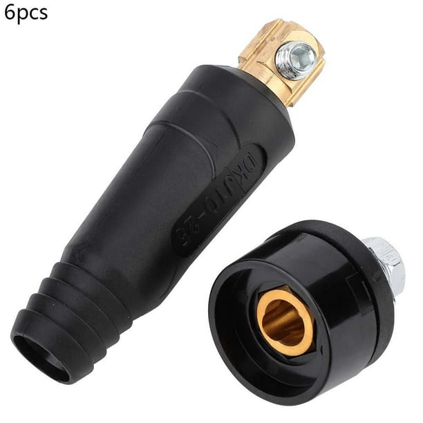 Black European Style DKJ Welding Cable Quick Connector Power Supply Rubber Tool 